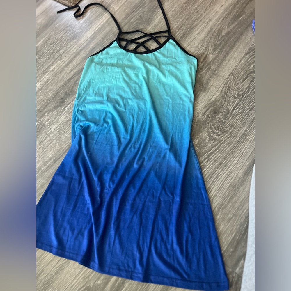 Blue Ombre Sleeveless Dress